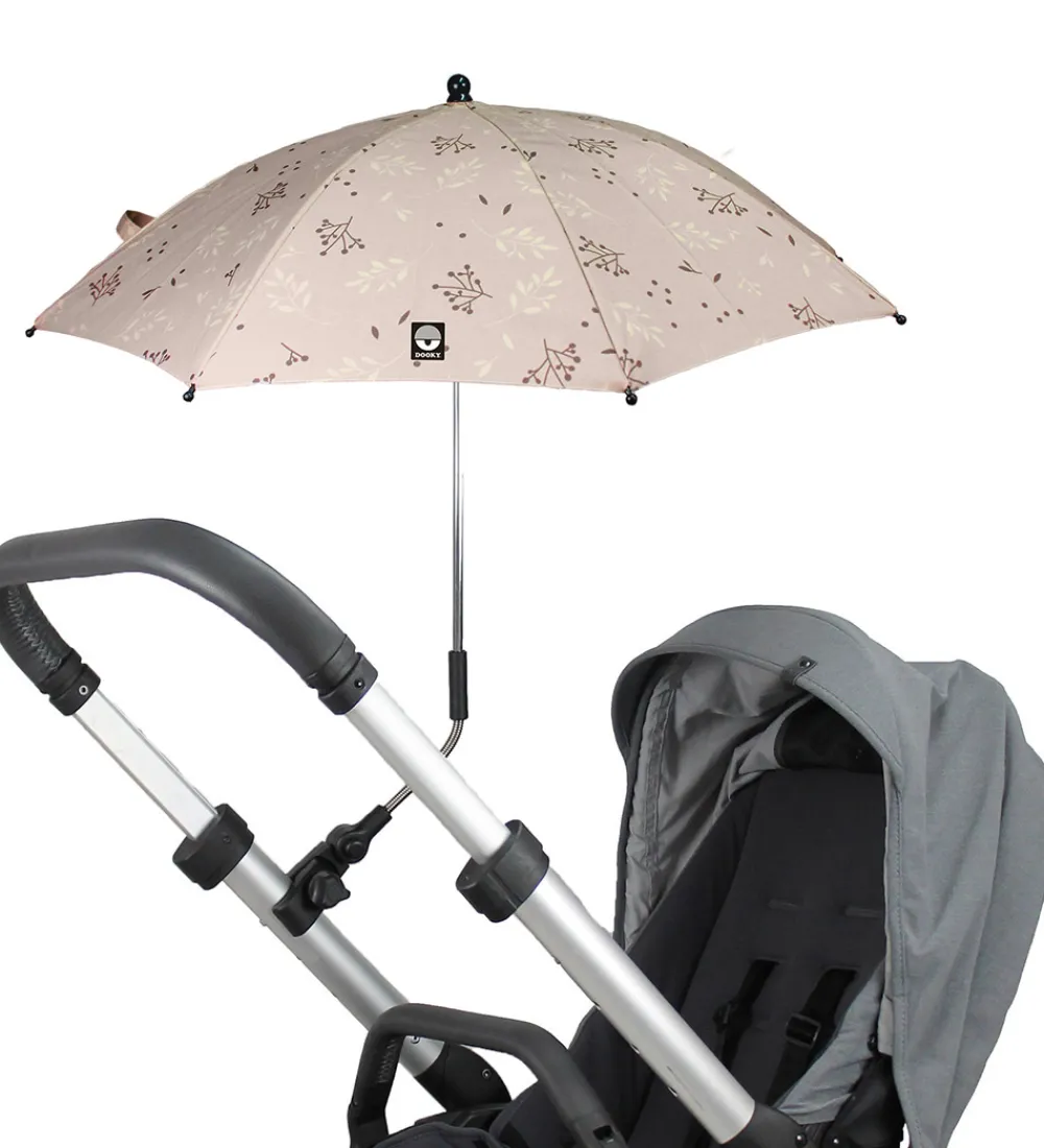 Dooky Barnevognsudstyr|Parasol/Paraply Til Klapvogn - UV50+ - Romantic Leaves Bei