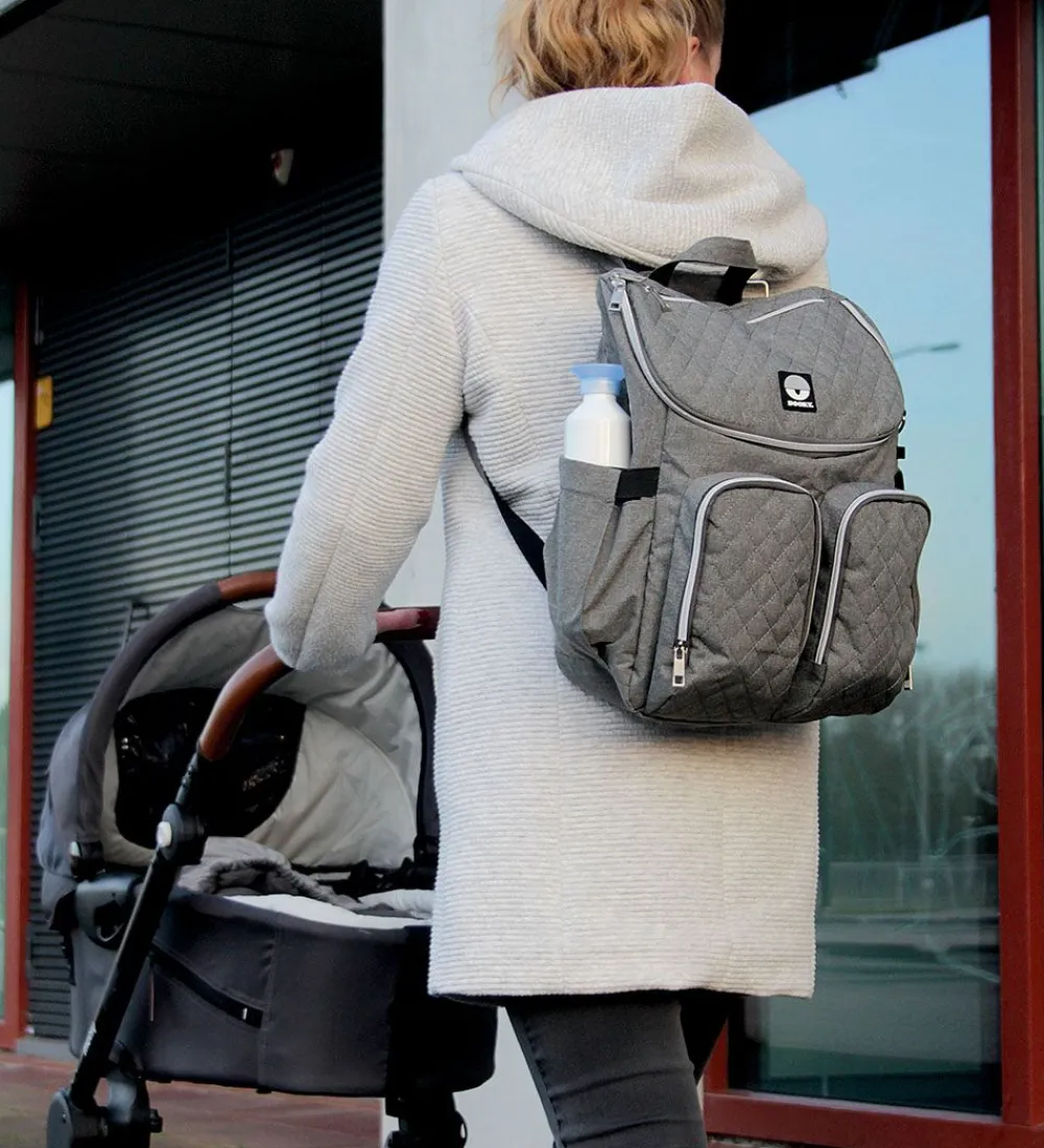 Dooky Pusletasker>Pusletaske Rygsæk - 2 i 1 - Grey Melange