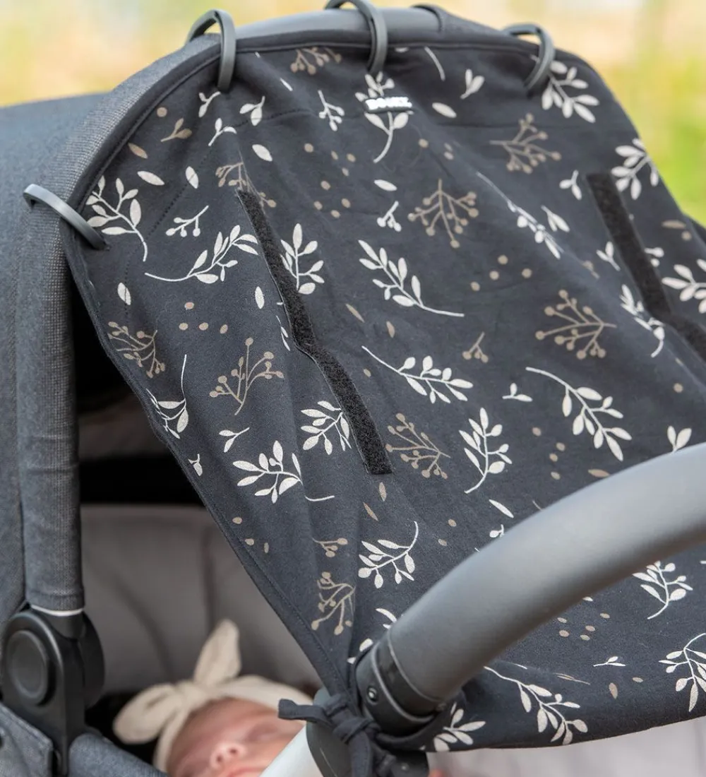 Dooky Solsejl|Klapvogne|Solsejl - Universal - UV50+ - Romantic Leaves Black
