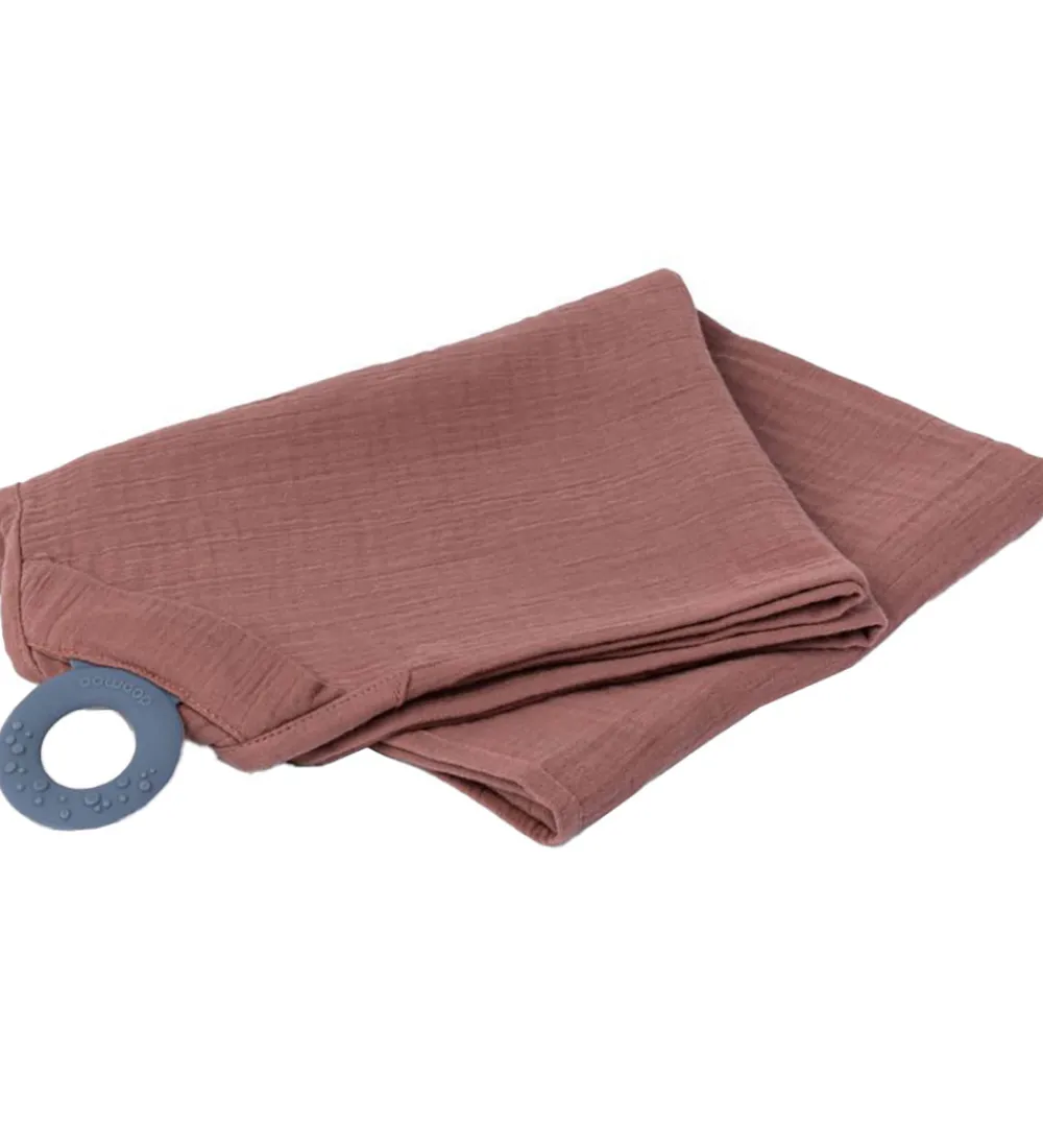 Doomoo Bideringe|Stofbleer>Ammetæppe m. Bidering - Musselin - 100x85 cm - Terracotta