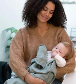 Doomoo Bideringe|Stofbleer>Ammetæppe m. Bidering - Musselin - 100x85 cm - Grøn