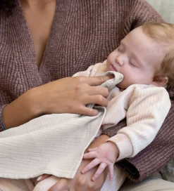 Doomoo Bideringe|Stofbleer|Ammetæppe m. Bidering - Musselin - 100x85 cm - Beige