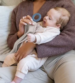 Doomoo Bideringe|Stofbleer|Ammetæppe m. Bidering - Musselin - 100x85 cm - Beige