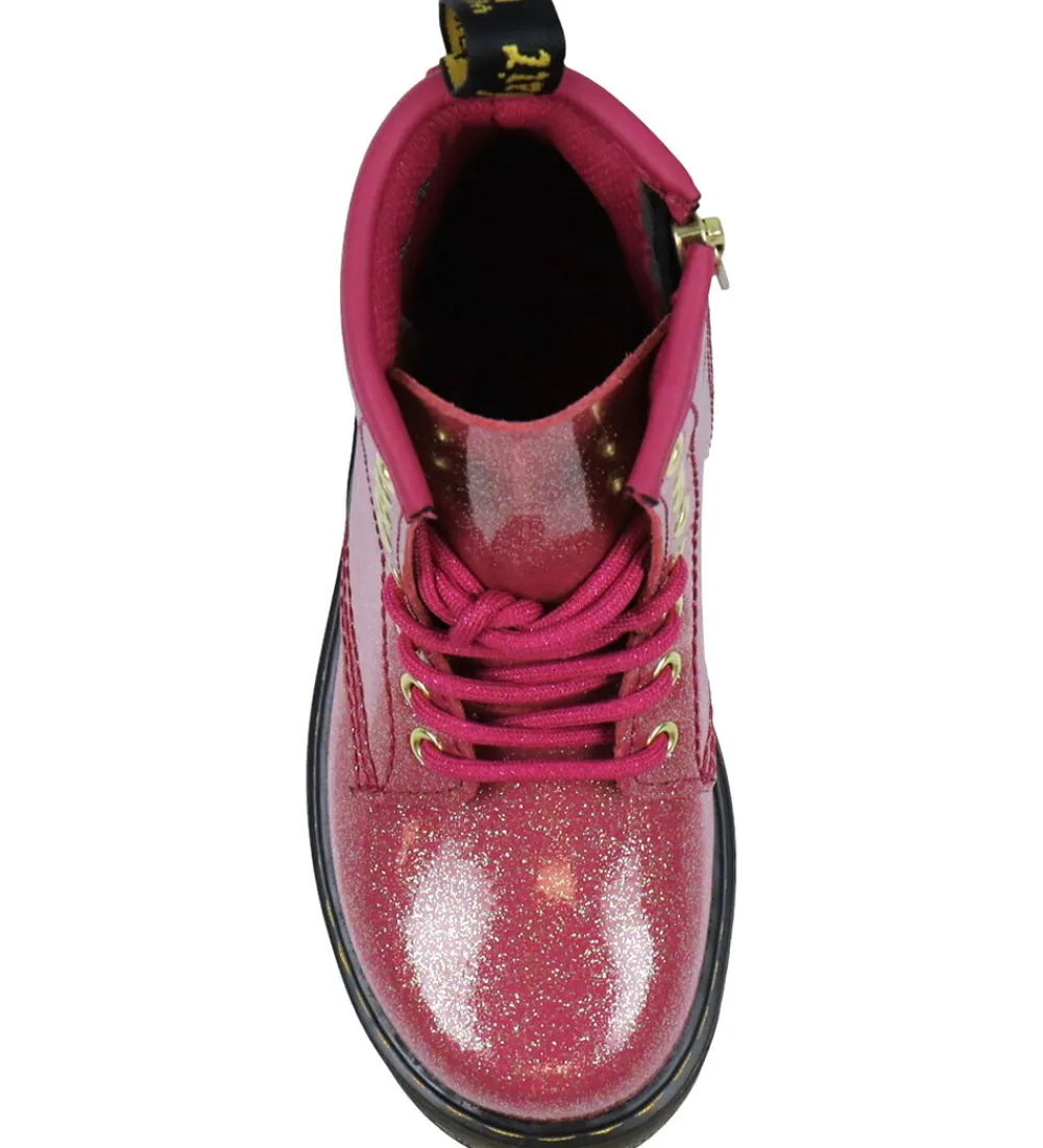 Dr. Martens Støvler|Støvler - 1460 J - Nebula Glitter - Fuchsia/Silver