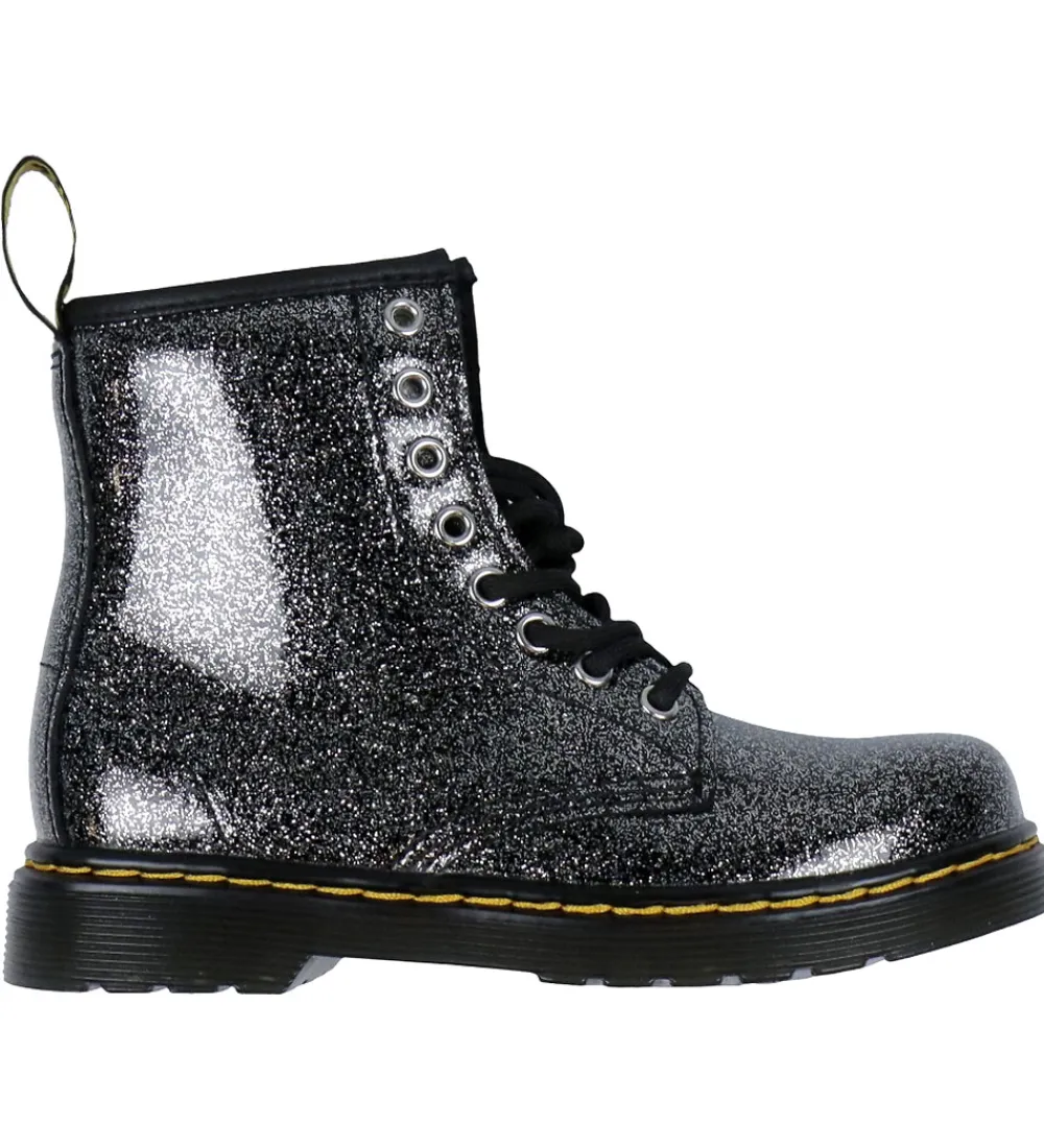 Dr. Martens Støvler|Støvler - 1460 J - Nebula Glitter - Black/Silver/Neb