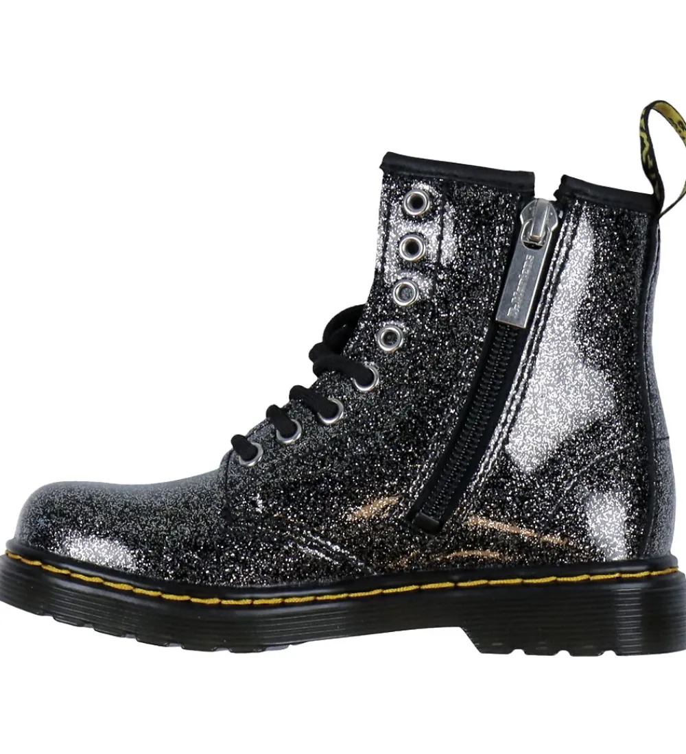 Dr. Martens Støvler|Støvler - 1460 J - Nebula Glitter - Black/Silver/Neb