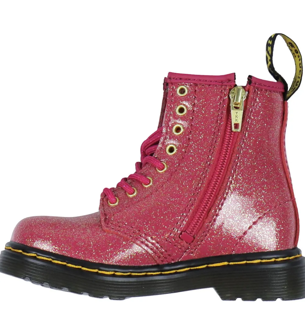 Dr. Martens Støvler>Støvler - 1460 T - Nebuls Glitter - Fuchsia/Silver/G