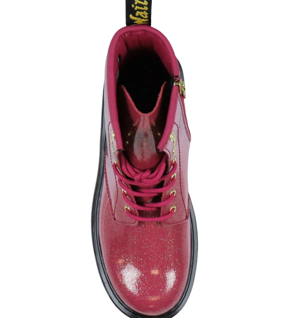 Dr. Martens Støvler>Støvler - 1460Y - Nebula Glitter - Fuchsia/Silver/Go
