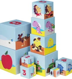 DR Stablelegetøj|Stablekasser - Børste - 10 Stablekasser - Årstider