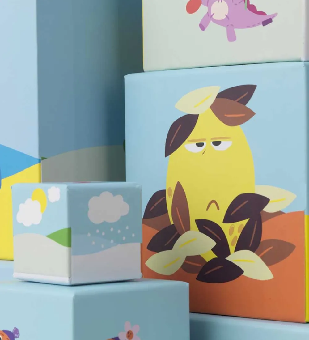 DR Stablelegetøj|Stablekasser - Børste - 10 Stablekasser - Årstider