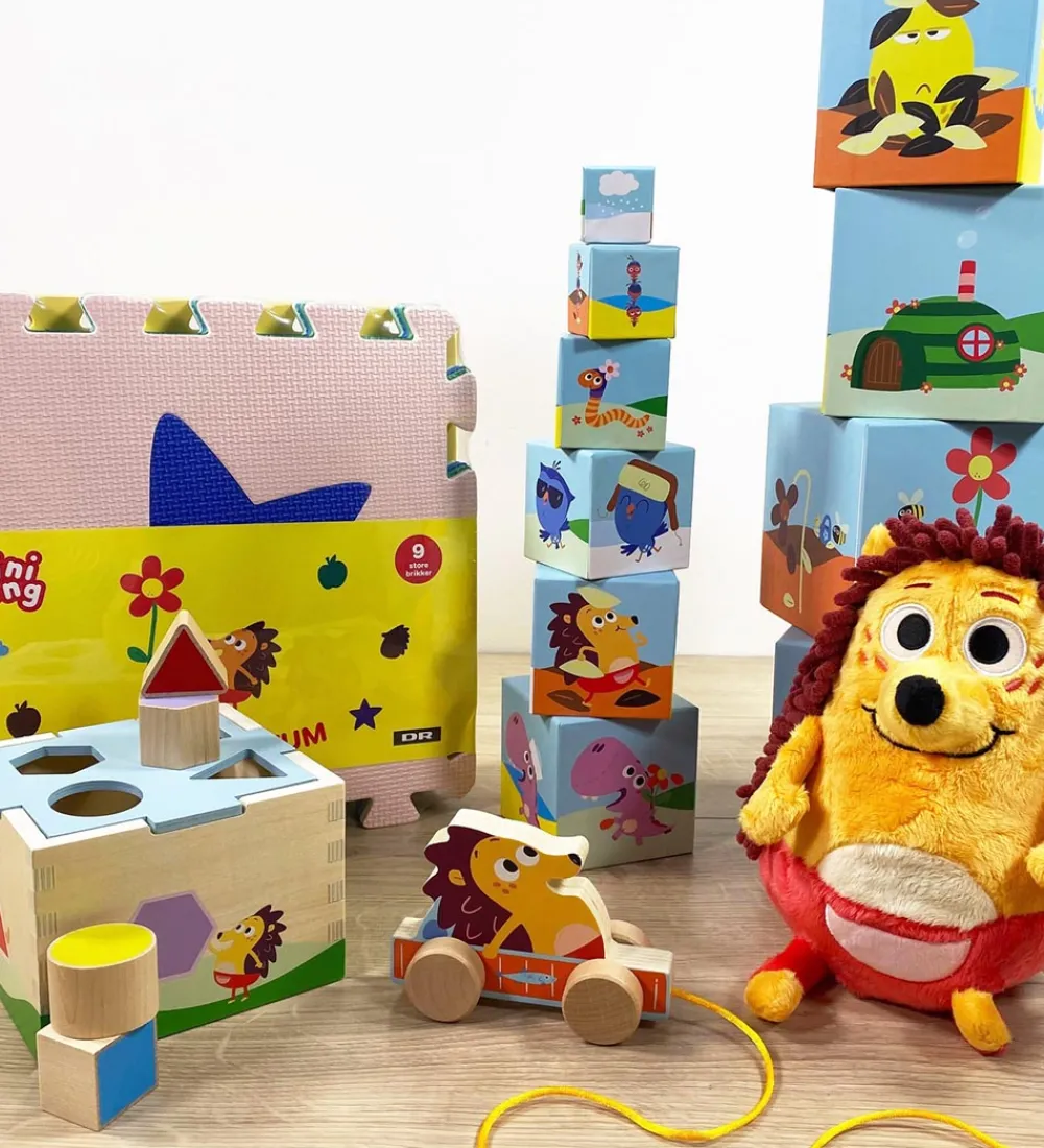 DR Stablelegetøj|Stablekasser - Børste - 10 Stablekasser - Årstider