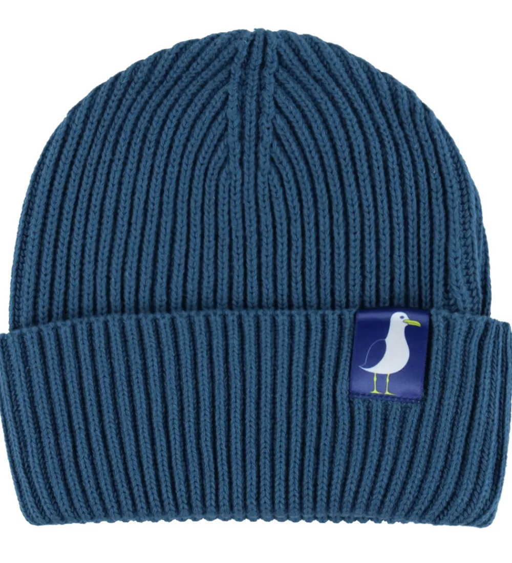 Børn DYR Huer Og Hatte|-Cph Hue - Rib - Strik - land - Ocean Blue