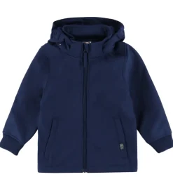 Børn DYR Softshell>-Cph Softshelljakke - evild - Navy m. Næsehorn