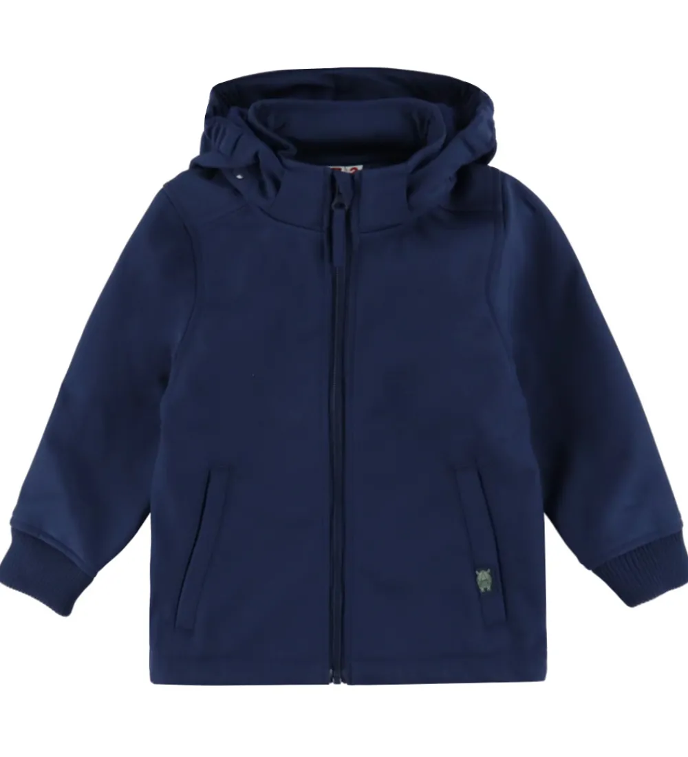 Børn DYR Softshell>-Cph Softshelljakke - evild - Navy m. Næsehorn