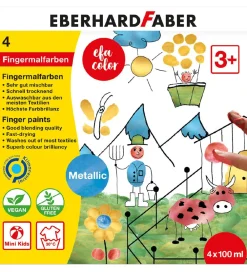 Eberhard Faber Maling|Fingermaling- Metallic - 4 stk. - 100 ml.