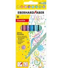Eberhard Faber Tuscher Og Farver|Tusser - 8 stk - Glitter Pastel