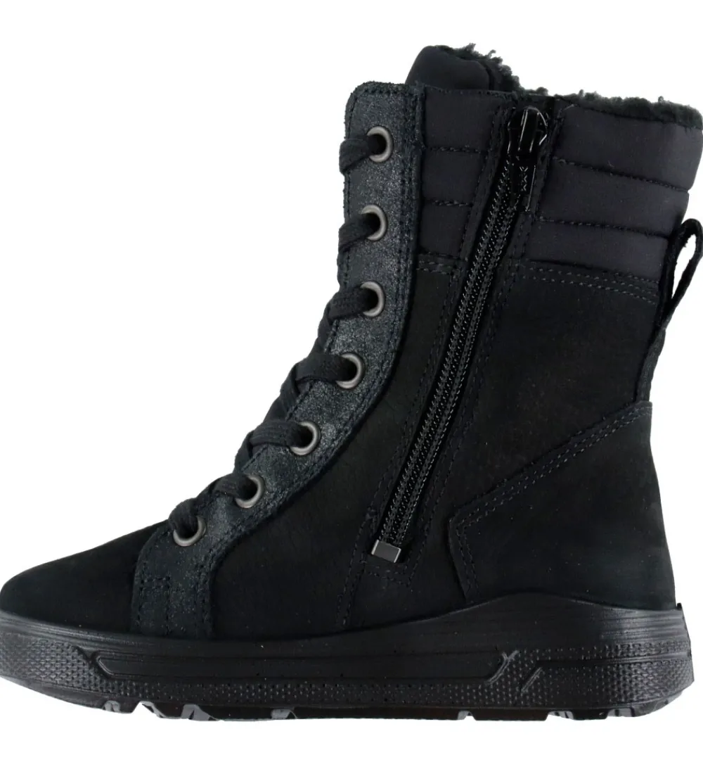 Ecco Vinterstøvler>Vinterstøvler - Urban Snow K Lace Up - Sort