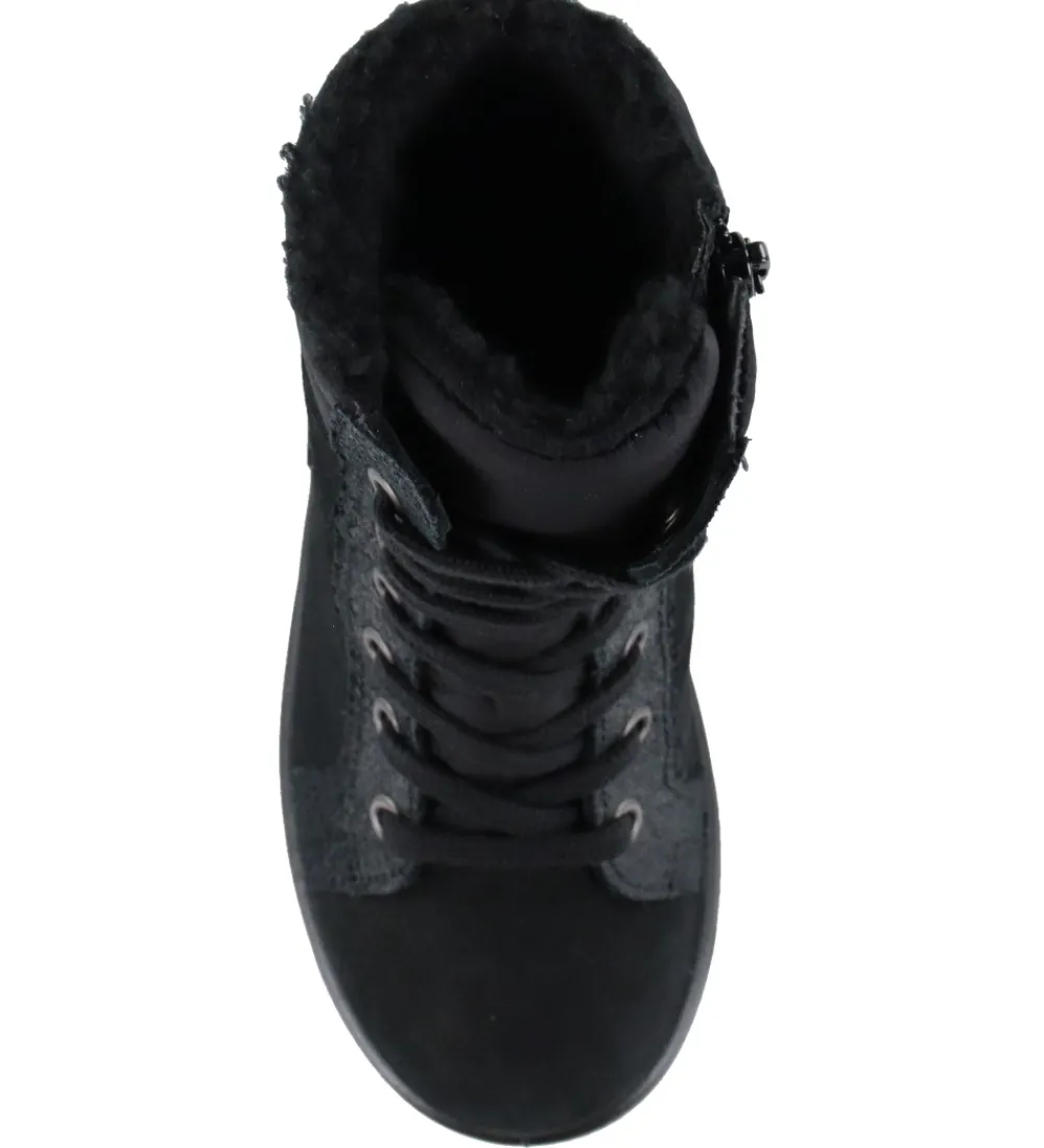 Ecco Vinterstøvler>Vinterstøvler - Urban Snow K Lace Up - Sort