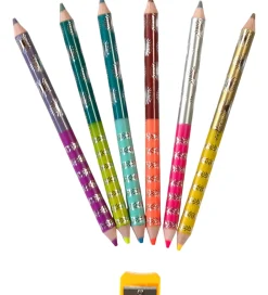 Eeboo Kreativ Leg|Tuscher Og Farver|Farveblyanter - Jumbo - Dobbeltsidet - 6-pak