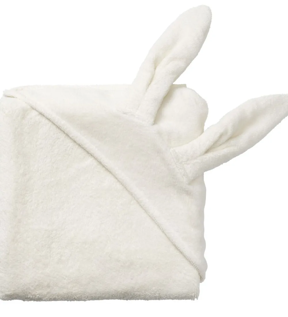 Elodie Details Babyhåndklæde- Og Poncho|Håndklæder>Babyhåndklæde - 80x80 cm - Vanilla White Bunny