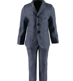 Børn Emporio Armani Jakkesæt Og Blazers>Jakkesæt - Hør - Blåmeleret