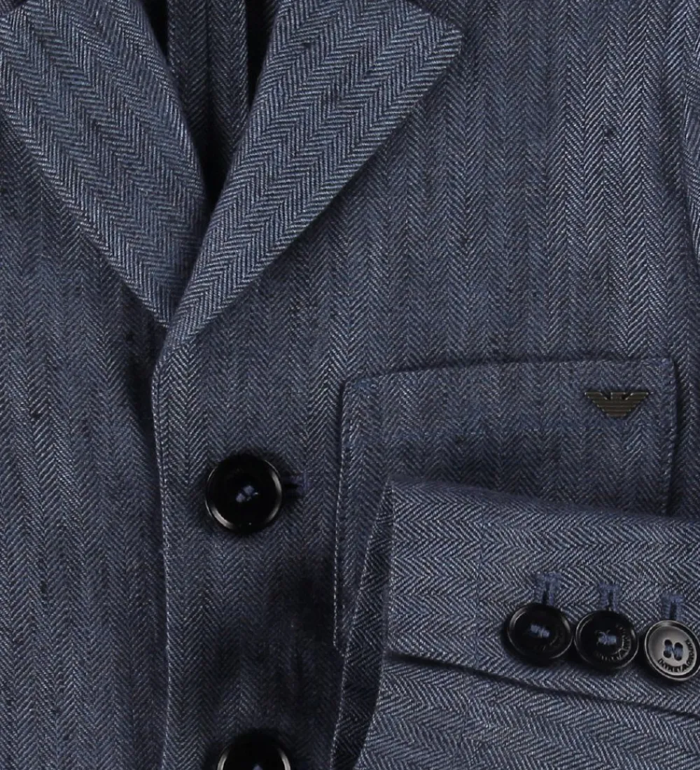 Børn Emporio Armani Jakkesæt Og Blazers>Jakkesæt - Hør - Blåmeleret