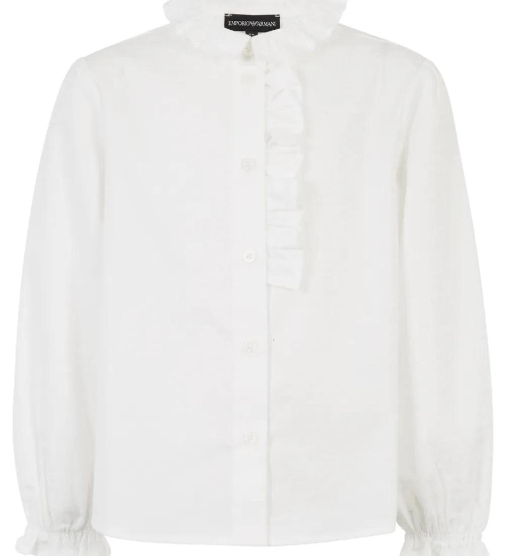 Børn Emporio Armani Konfirmationstøj|Skjorte - Hvid m. Print