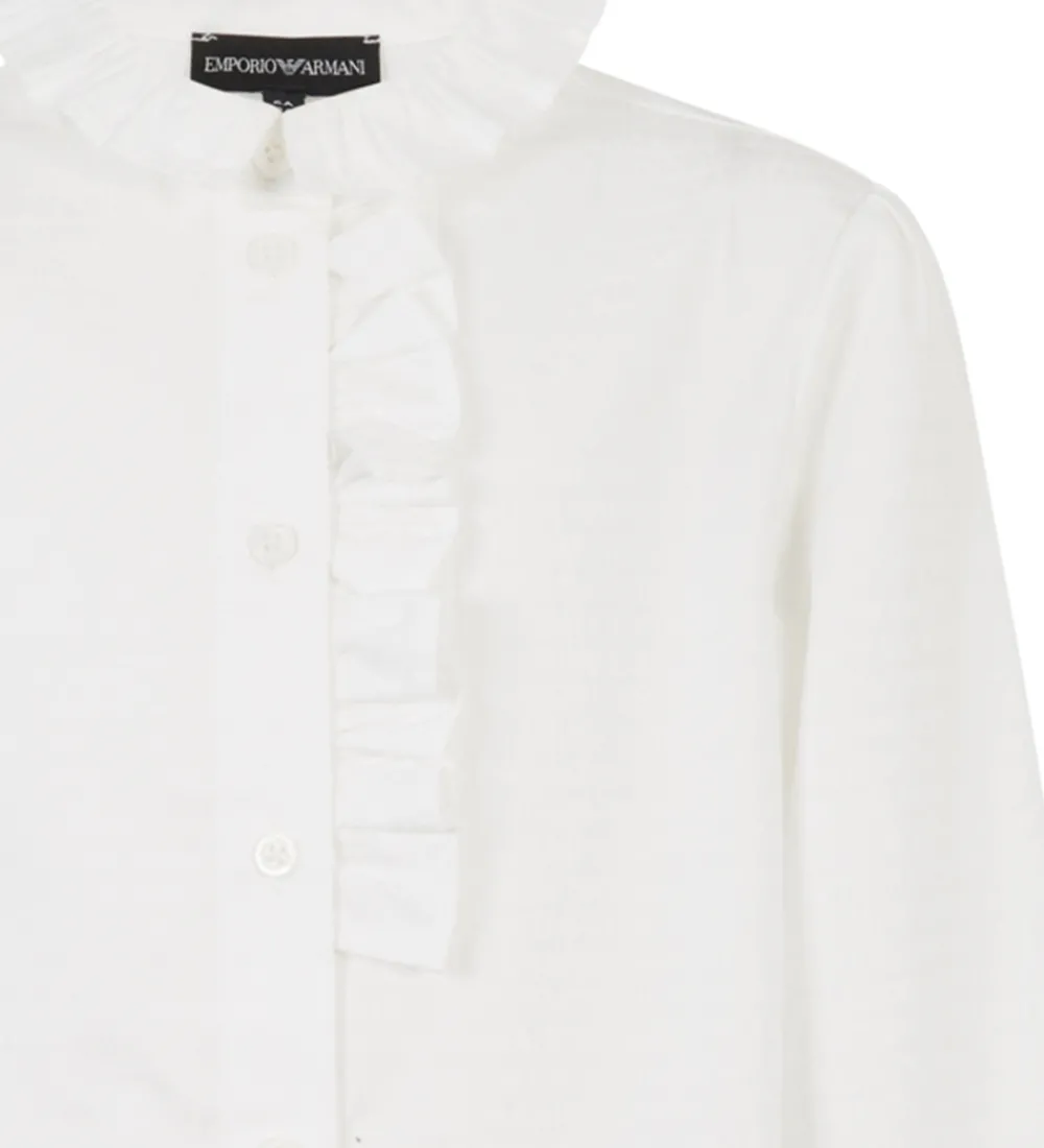 Børn Emporio Armani Konfirmationstøj|Skjorte - Hvid m. Print