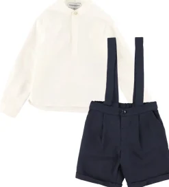 Børn Emporio Armani Konfirmationstøj>Sæt - Skjorte/Shorts - Dark Navy/Hvid
