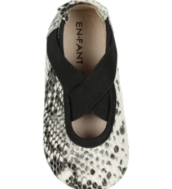 En Fant Ballerinaer|Ballerina Hjemmesko - Grå Slange