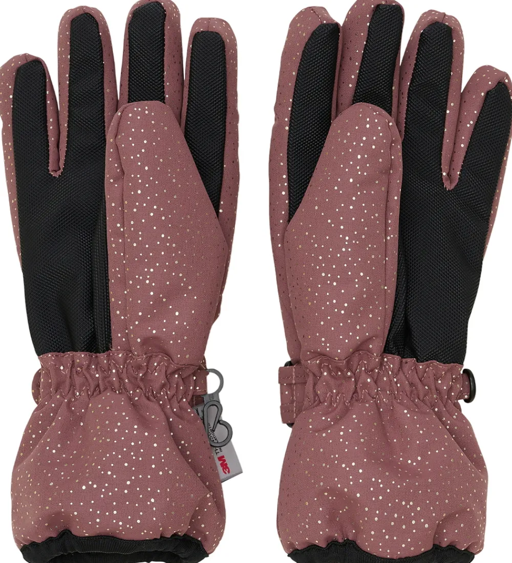 Børn En Fant Handsker Og Luffer>Handsker - Frosted Almond m. Guldprikker