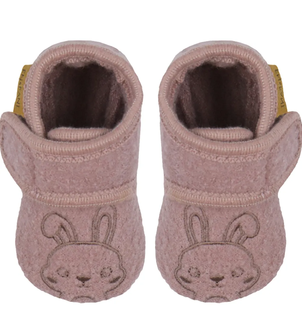 En Fant Hjemmesko|Hjemmesko - Uld - Marron m. Kanin