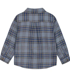 Børn En Fant Skjorter>Skjorte - Check - Blå