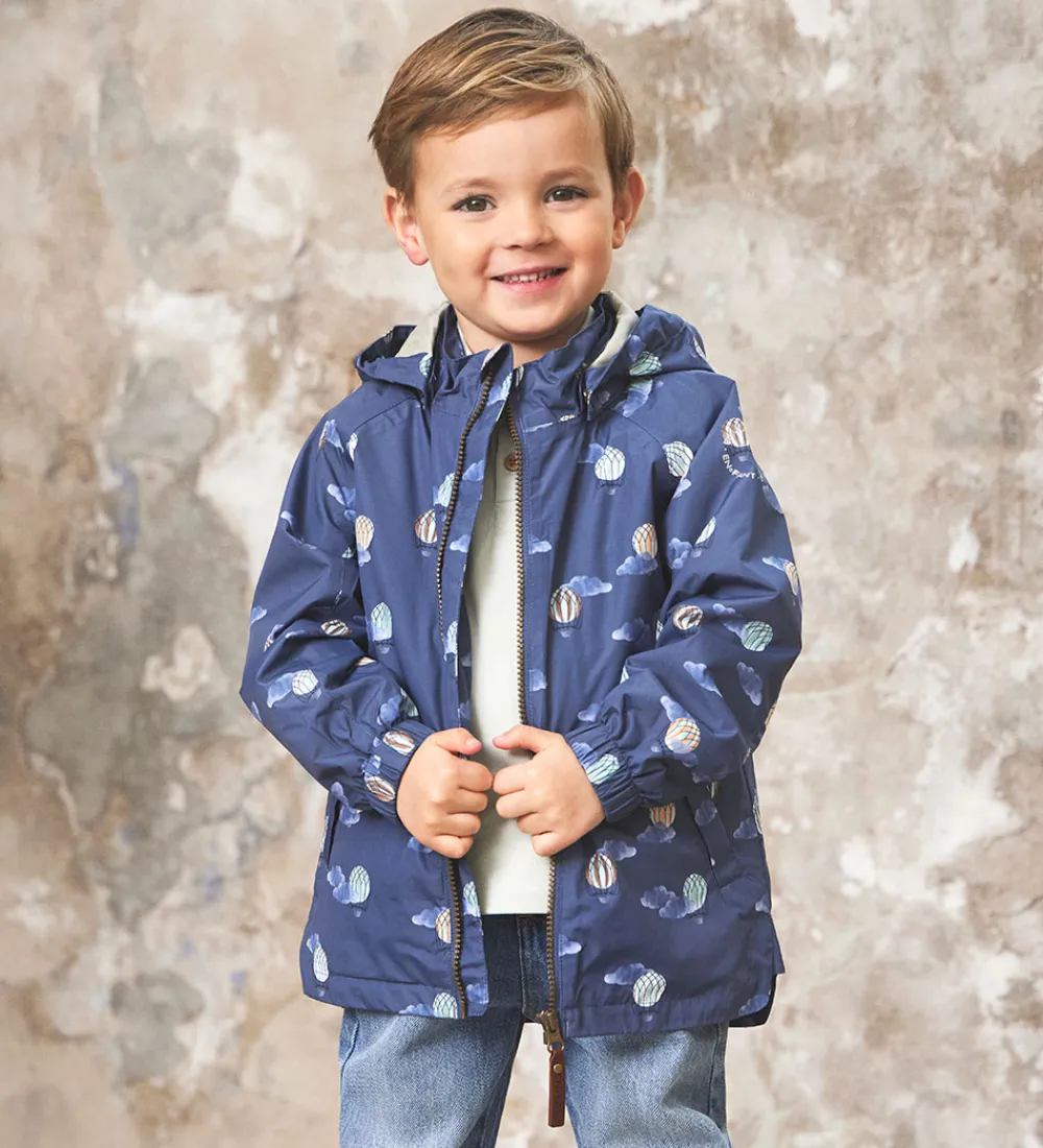 Børn En Fant Sommerjakker|Sommerjakke - Vintage Indigo m. Luftballoner