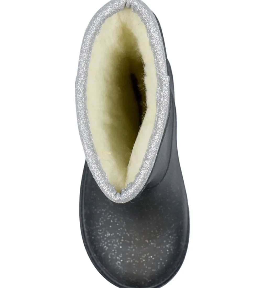 En Fant Gummistøvler|Termostøvler m. Glimmer - Ebony