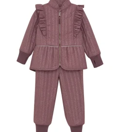 Børn En Fant Termotøj>Termotøj - Rose Taupe m. Flæser/Glitter