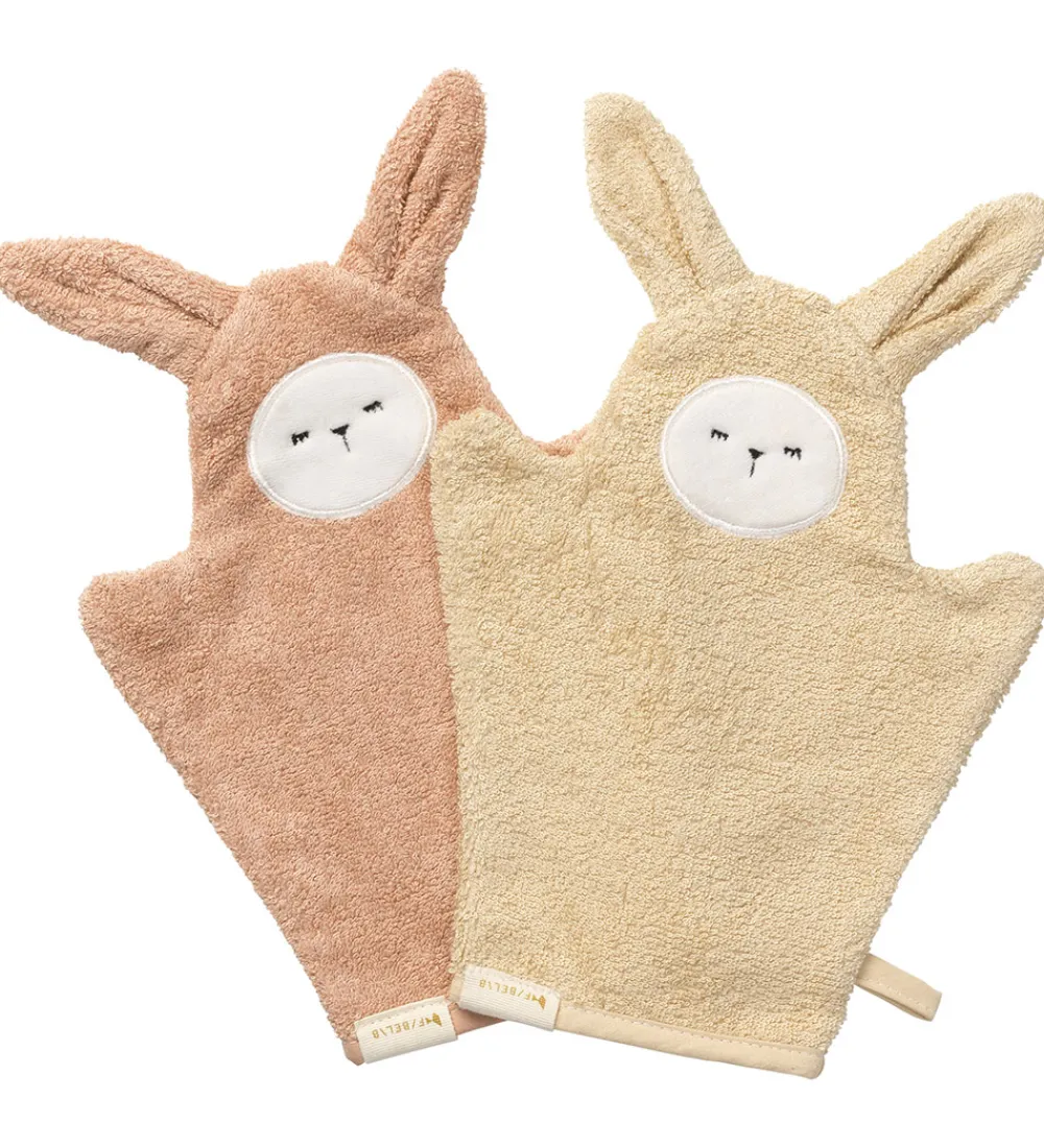 Fabelab Vaskeklude|Badehandske - 2-pak - Kanin - Old Rose