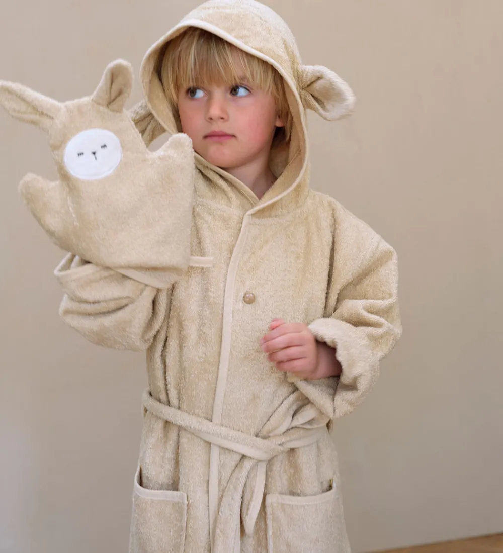 Fabelab Vaskeklude|Badehandske - 2-pak - Kanin - Old Rose