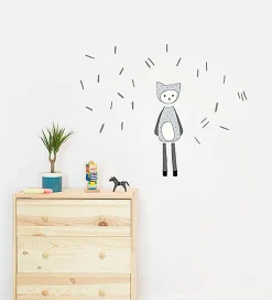 Fabelab Wallsticker|Wallstickers - Dreamy Friend Cat - Grå m. Kat