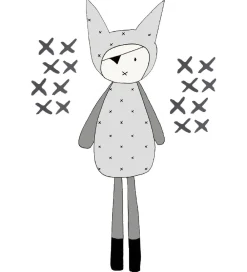Fabelab Wallsticker>Wallstickers - Dreamy Friend Pirate - Grå m. Pirat