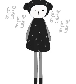 Fabelab Wallsticker>Wallstickers - Dreamy Friend Sheep - Sort m. Får