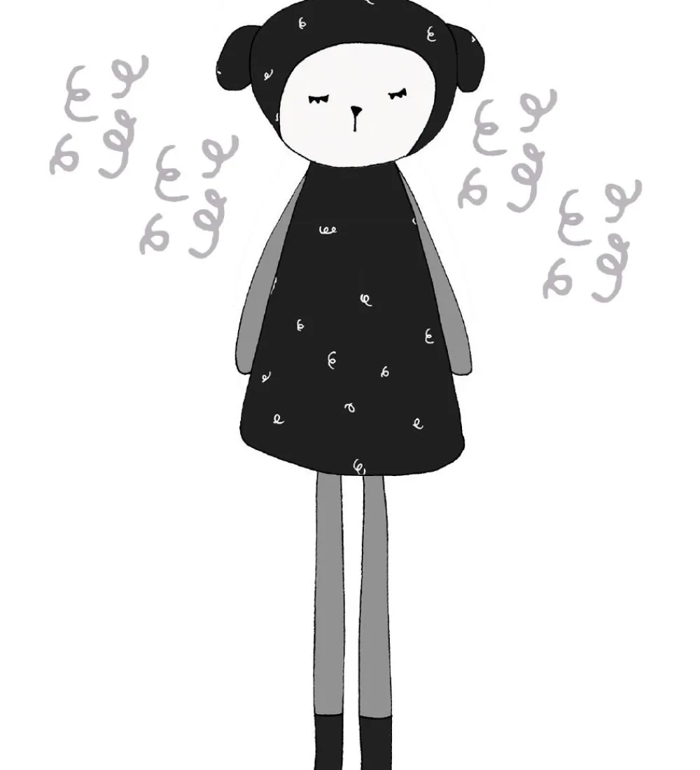 Fabelab Wallsticker>Wallstickers - Dreamy Friend Sheep - Sort m. Får