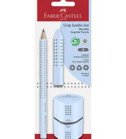 Faber-Castell Skriveredskaber|Blyantsæt - Grip Jumbo - 3 Dele - Sky Blue