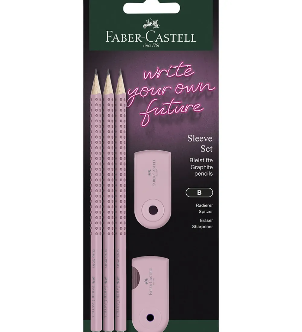 Faber-Castell Skriveredskaber|Blyantsæt - Sleeve - 5 Dele - Rosa