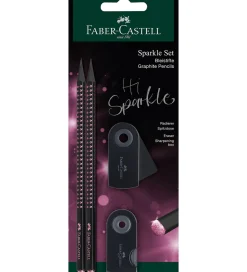 Faber-Castell Tuscher Og Farver|Skriveredskaber|Blyantsæt - Sparkle - 4 Dele - Black Edition - Mid