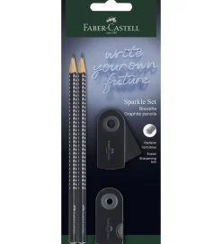 Faber-Castell Skriveredskaber|Blyantsæt - Sparkle - 4 Dele - Sort