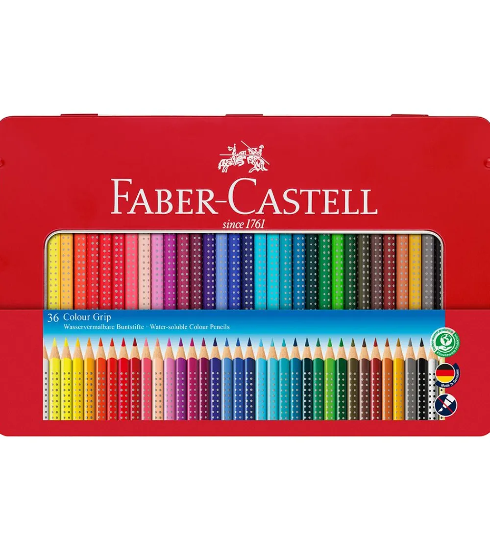 Faber-Castell Maling|Farveblyanter - Grip - Akvarel - 36 stk - Multi