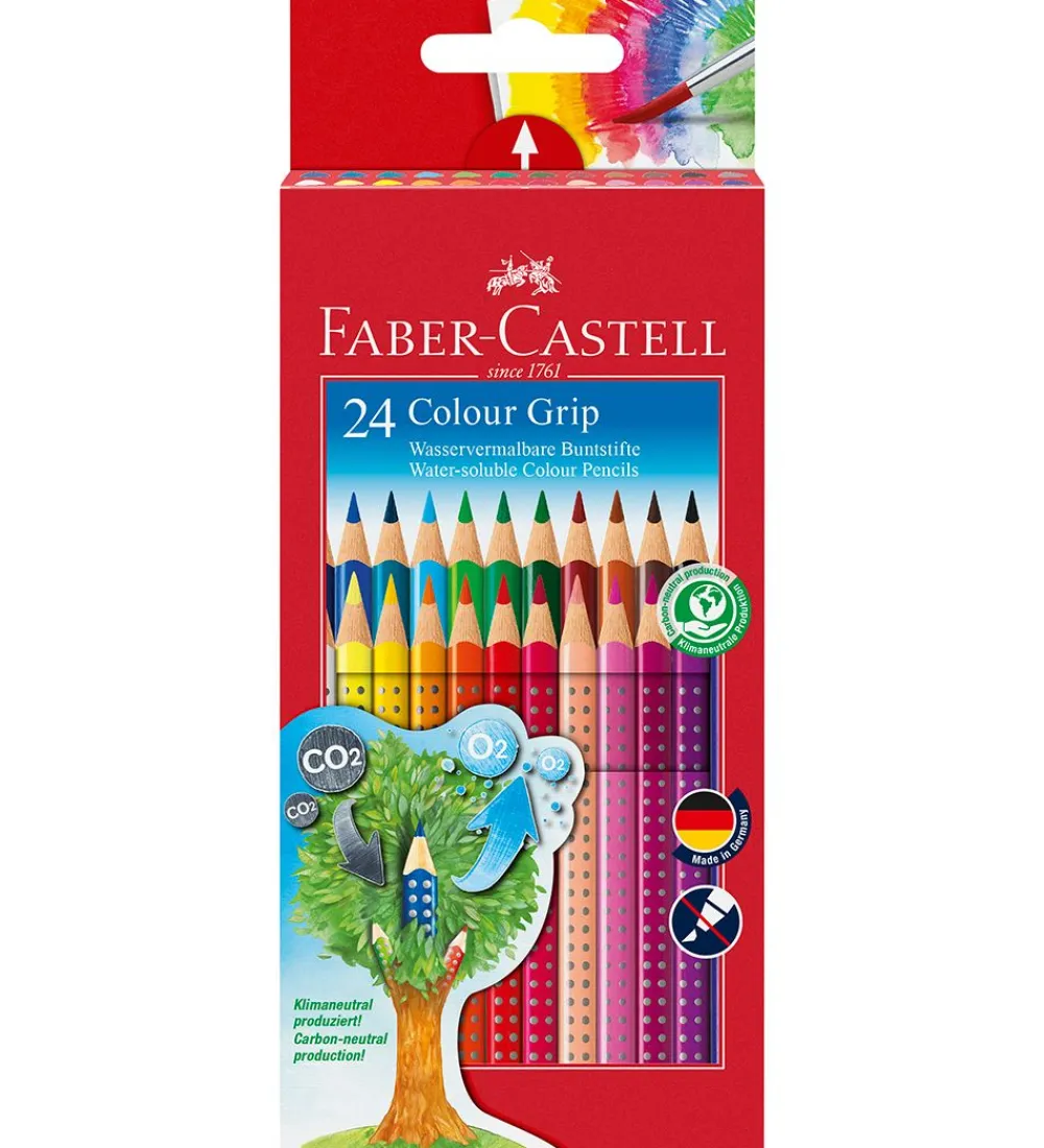 Faber-Castell Maling>Farveblyanter - Grip - Akvarel - 24 stk - Multi