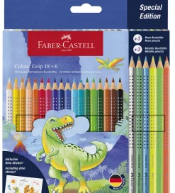 Faber-Castell Skriveredskaber>Farveblyanter - 24 stk. - Grip Dino