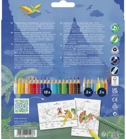 Faber-Castell Skriveredskaber>Farveblyanter - 24 stk. - Grip Dino